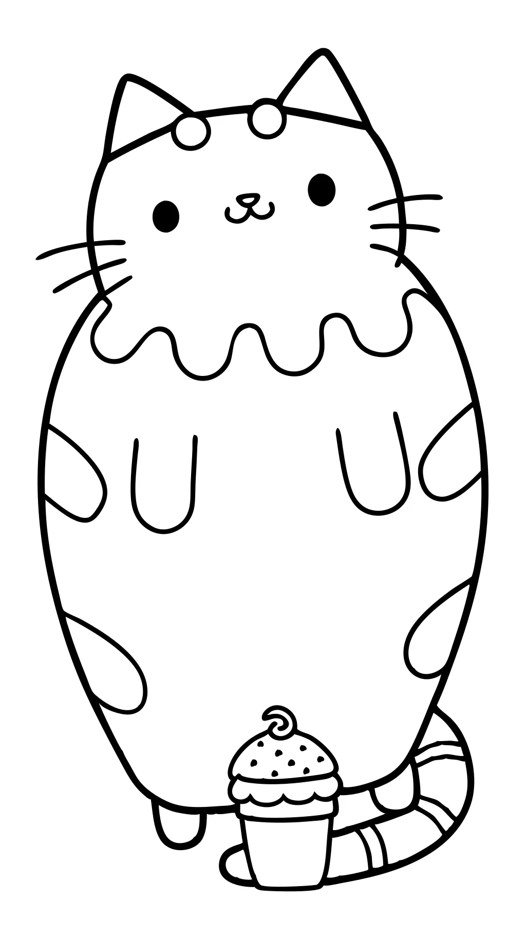 easy pusheen coloring pages